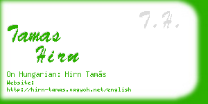tamas hirn business card